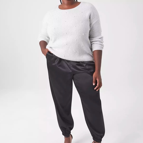 Lane Bryant Satin Jogger Pants - Picture 6 of 7